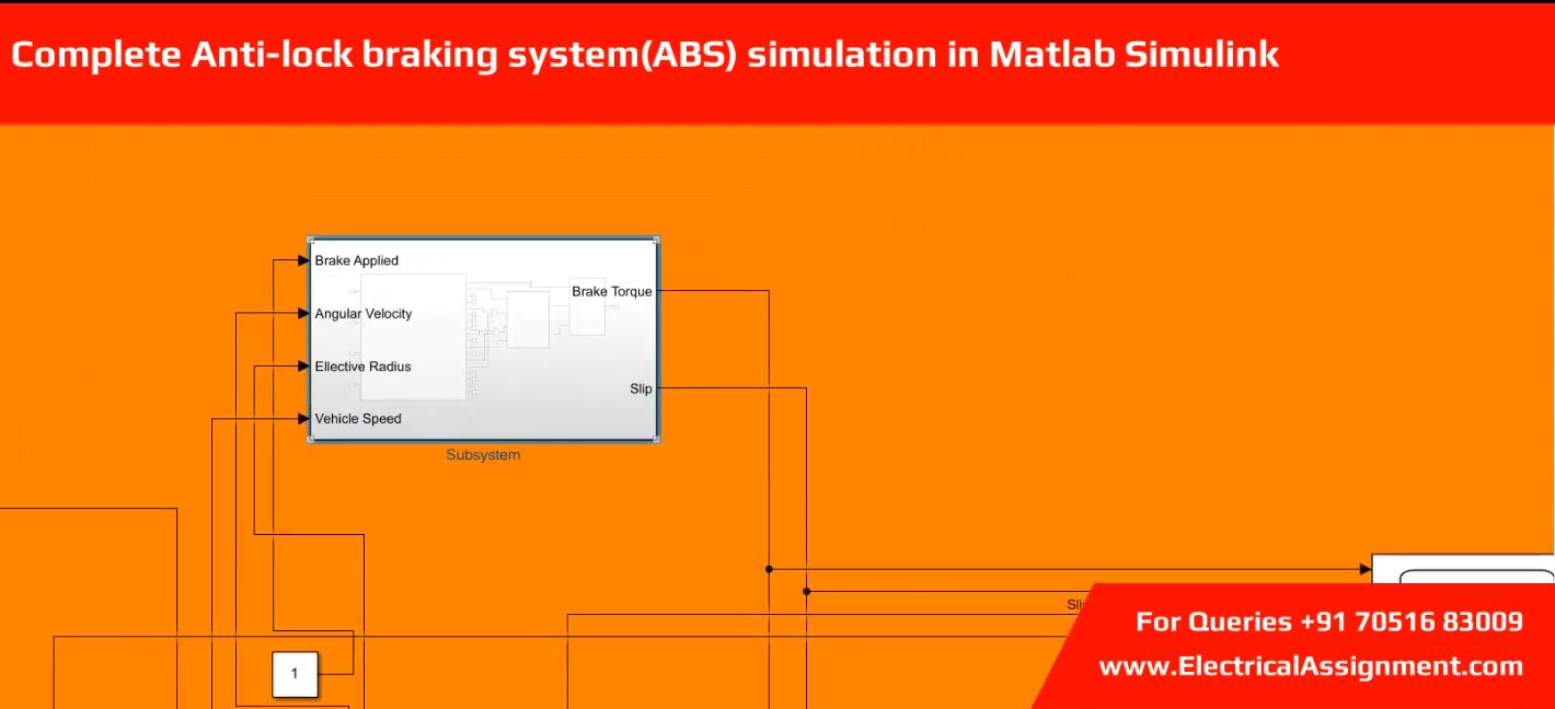 Anti-lock Braking System ABS with PID Controller MATLAB Simulink Simulation screenshot 8